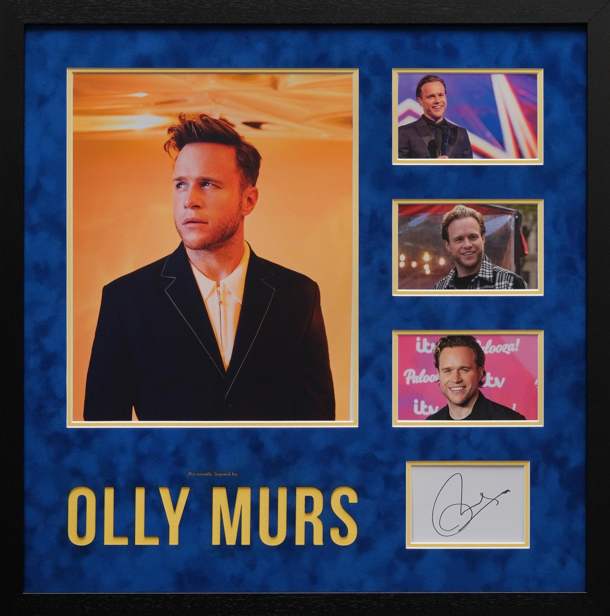 Olly Murs White Card Signed Display - Memorabilia Framers Shop